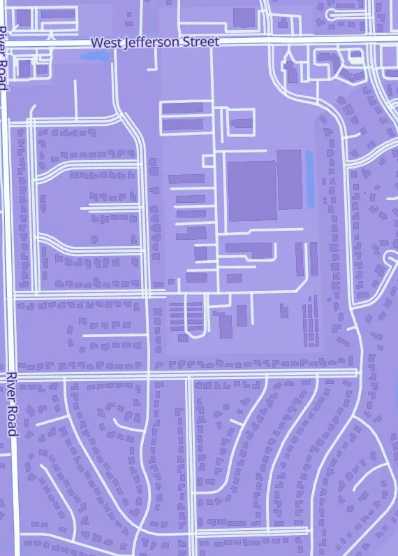 Street map around The Baseball Card King, 1002 Geneva St, Shorewood, IL