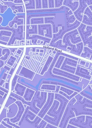 Street map around The Booster Box, Virginia Beach