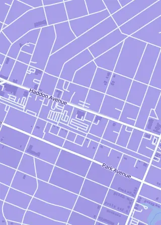Street map around The Card Capital, Collingswood