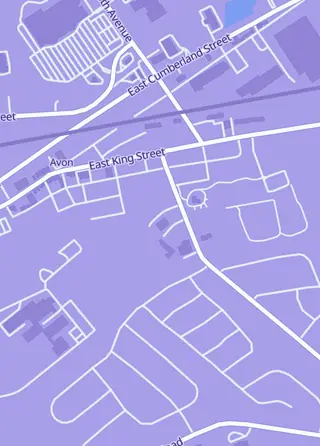 Street map around The Carnival of Cards, Lebanon