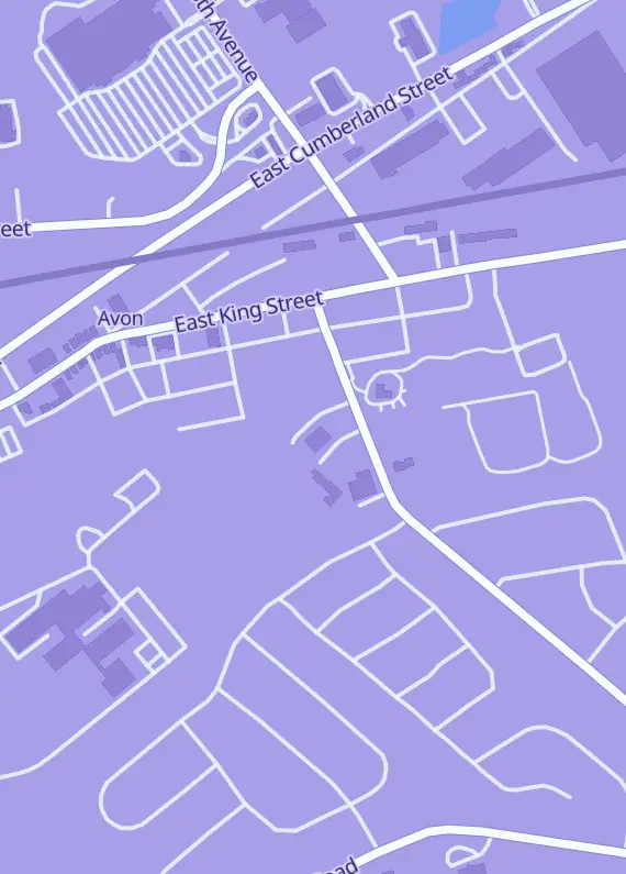 Street map around The Carnival of Cards, 499 S 14th Ave, Lebanon, PA