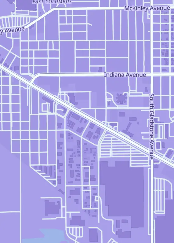 Street map around The Castle Games, 2191 State St, Columbus, IN