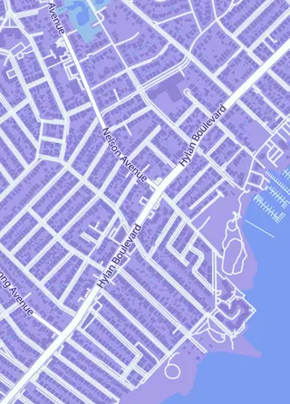 Street map around The Collector's Cave, Staten Island