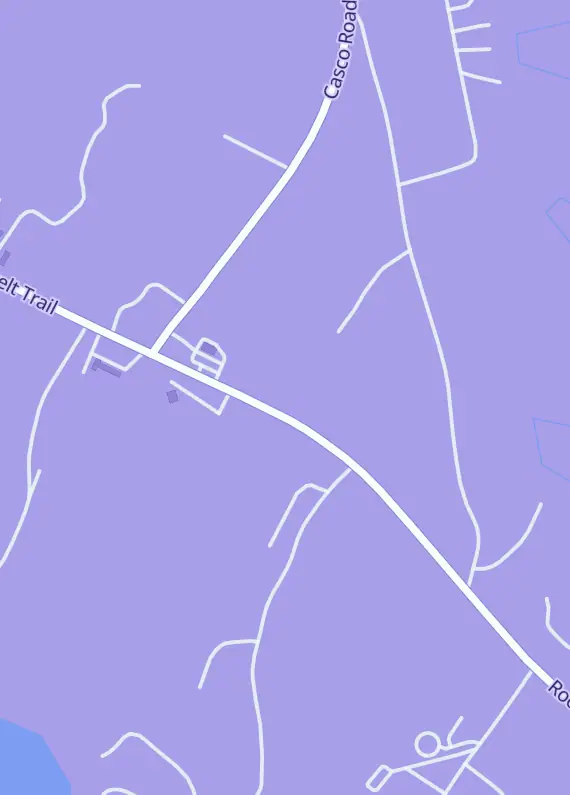 Street map around The Collector's Hut, 243 Roosevelt Trl, Naples, ME