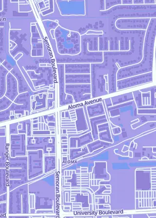 Street map around The Crafty Gamer, Winter Park