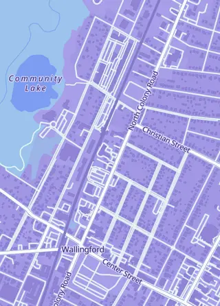 Street map around The Dragon's Lair, Wallingford