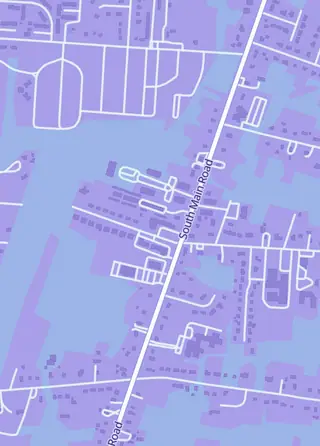 Street map around The Dragon's Vault, Vineland