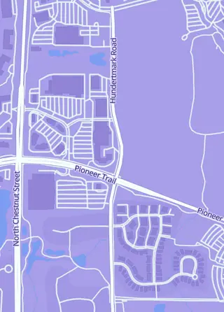 Street map around The Forge, Chaska