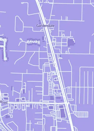 Street map around The Game Shop Store, Gardendale