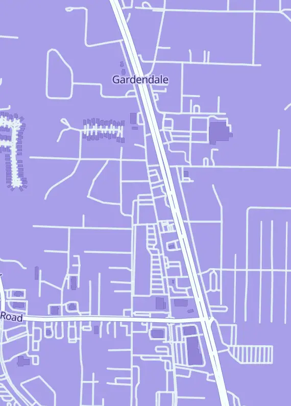 Street map around The Game Shop Store, 1214 Main St, Gardendale, AL
