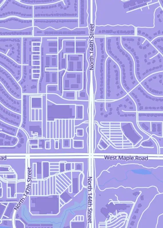 Street map around The Game Shoppe, 4014 N 144th St, Omaha, NE