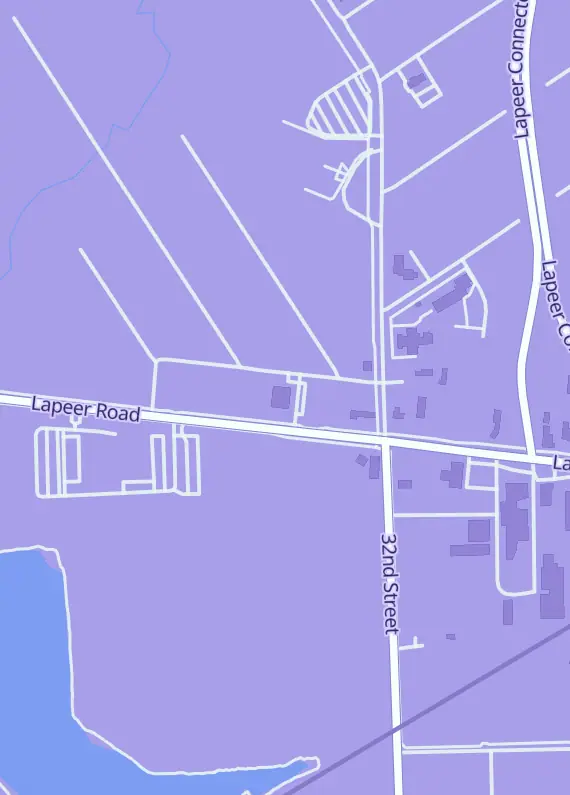 Street map around The Game Vault, 3292 Lapeer Rd, Port Huron, MI