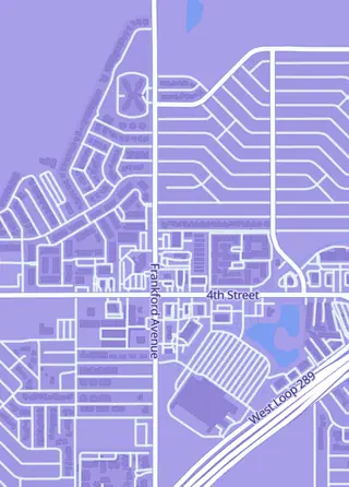Street map around The Gaming Goat - Lubbock, TX, Lubbock