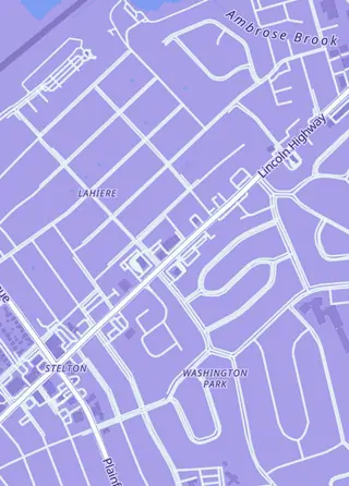 Street map around The Gathering House, Edison