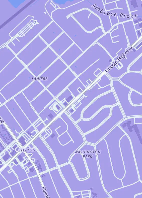 Street map around The Gathering House, 1911 NJ-27, Edison, NJ
