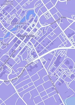 Street map around The Golden Age 1942, Maryville