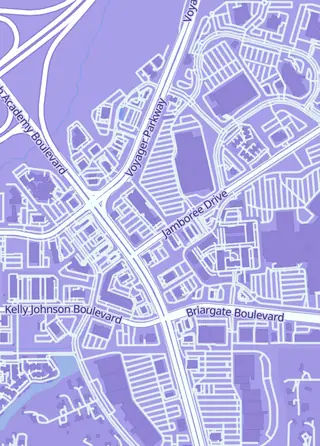Street map around The Iron Lion, Colorado Springs