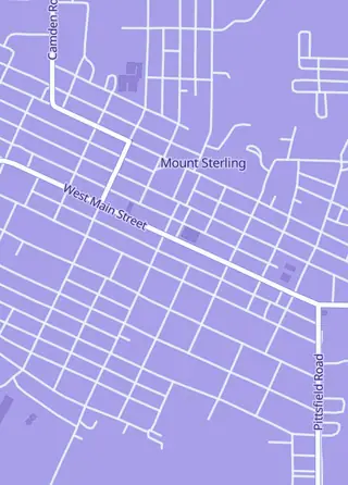 Street map around The Lion's Realm, Mt Sterling