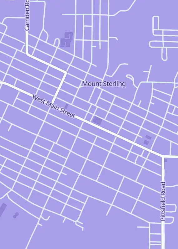 Street map around The Lion's Realm, 122 W Main St, Mt Sterling, IL