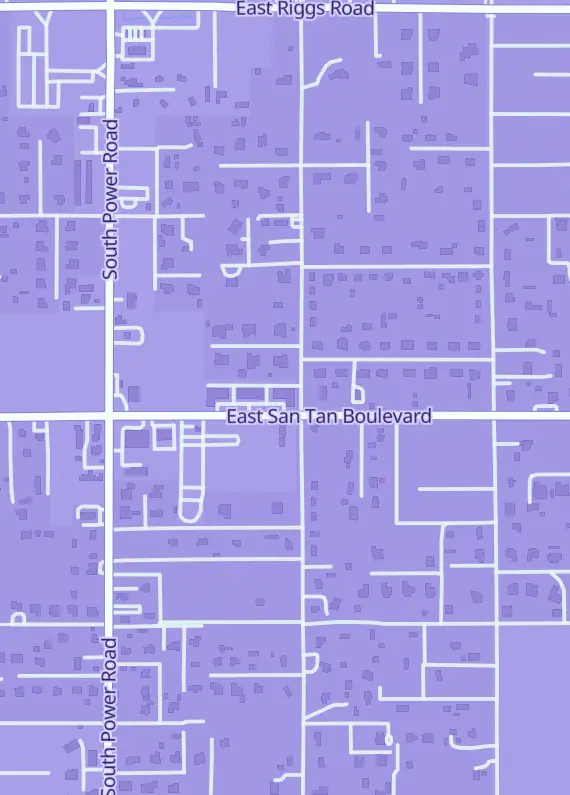 Street map around The Monster Card Shop, 18540 E San Tan Blvd Ste 112, Queen Creek, AZ