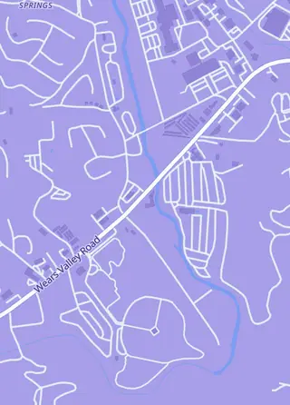 Street map around The PUG, Pigeon Forge