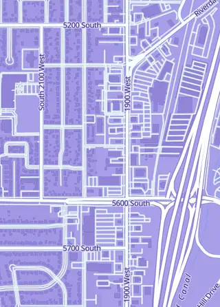 Street map around The Queen's Realm, Roy