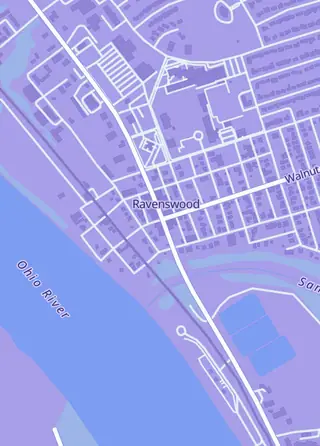 Street map around The Raven's Nest: Cards & Games LLC, Ravenswood