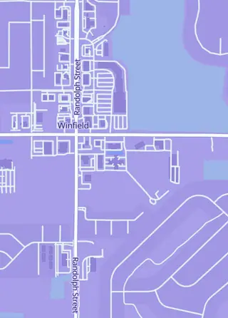 Street map around The Shop Collectibles LLC, Crown Point