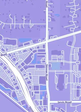 Street map around The Slot Car Spot, Cypress
