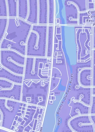 Street map around The Sport's Card Zone, Llc, Naperville