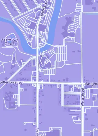 Street map around The Stadium Frankenmuth, Frankenmuth