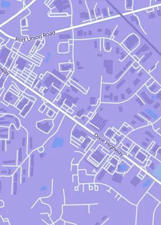 Street map around The Toy Department, Fairfield