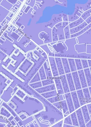 Street map around The Toy Outpost Company, LLC, Edgewater