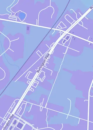 Street map around The Wargamers Guild, Bordentown