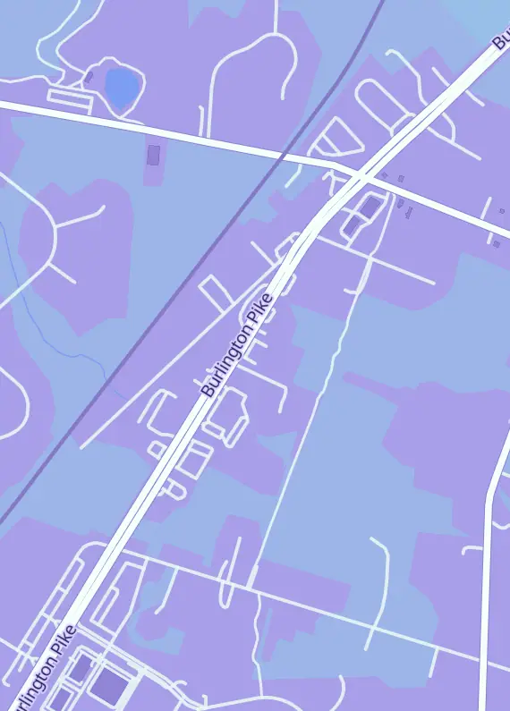 Street map around The Wargamers Guild, 59 US-130 Unit 3, Bordentown, NJ