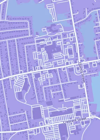 Street map around The Wizards Duel, Brockton