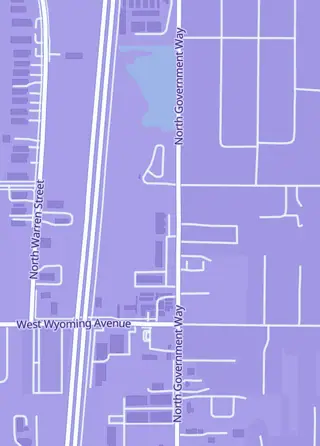 Street map around Third Rock Games, Hayden