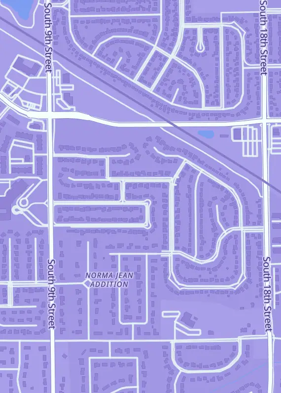 Street map around TJCollects, 1008 N Southland Dr, Lafayette, IN