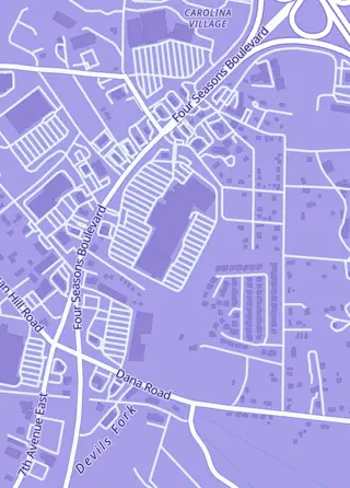 Street map around Tokyo Toybox, Hendersonville
