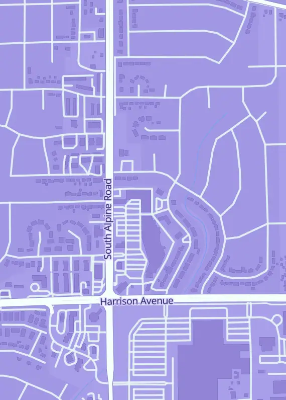 Street map around Top Cut Comics, 2430 S Alpine Rd, Rockford, IL