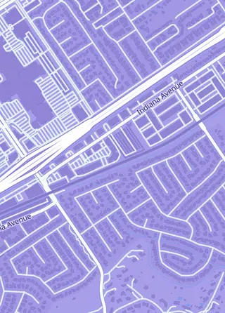 Street map around Top Deck Keep, Riverside