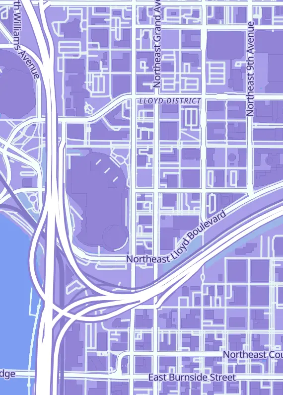 Street map around TOTL Games, 736 NE Martin Luther King Jr Blvd, Portland, OR
