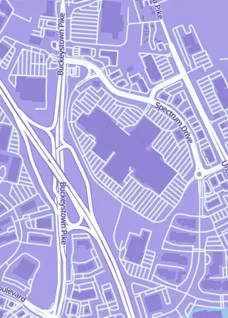 Street map around Tournament City Games, Frederick