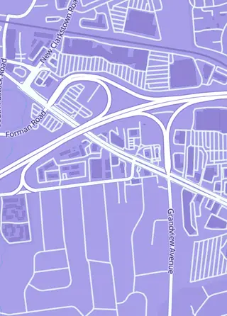 Street map around ToyWiz, Nanuet