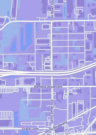 Street map around TPC Jax, Jacksonville