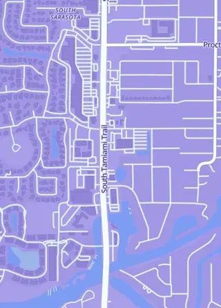 Street map around Trade Guru Trading Cards and Collectibles, Sarasota