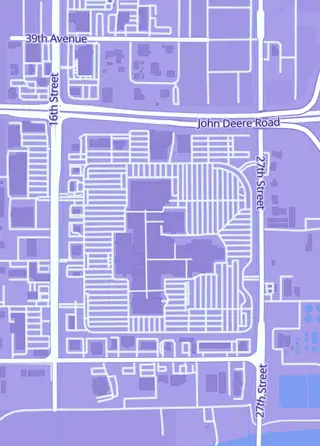 Street map around Trade Mart, Moline