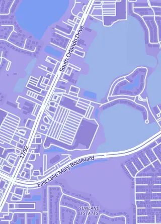 Street map around Trading Card Attic, Sanford