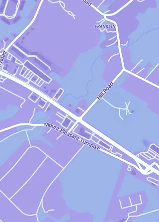 Street map around Trading Cards Exchange, Denville