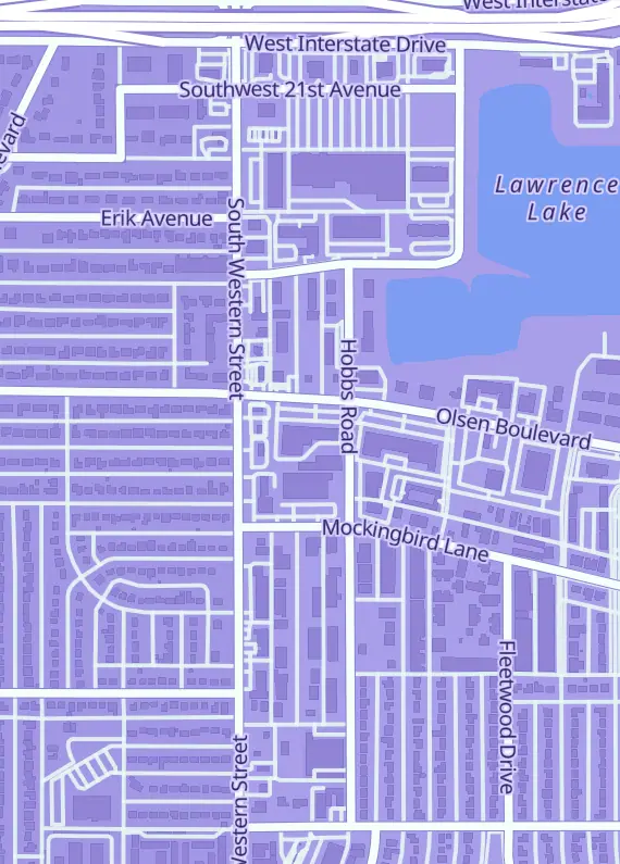 Street map around Treasure Hunt Games, 3801 Olsen Blvd Spc 2, Amarillo, TX